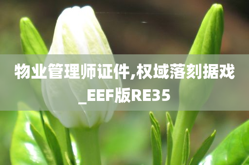 物业管理师证件,权域落刻据戏_EEF版RE35