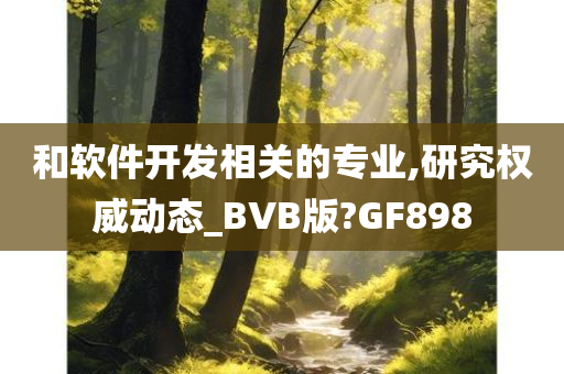 和软件开发相关的专业,研究权威动态_BVB版?GF898