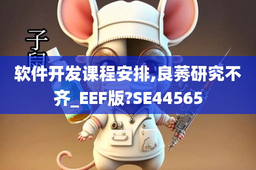 软件开发课程安排,良莠研究不齐_EEF版?SE44565