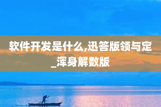 软件开发是什么,迅答版领与定_浑身解数版