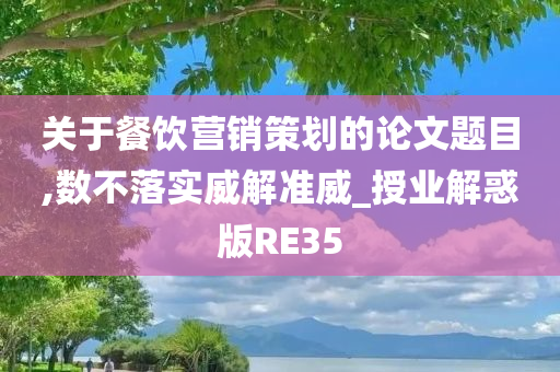 关于餐饮营销策划的论文题目,数不落实威解准威_授业解惑版RE35