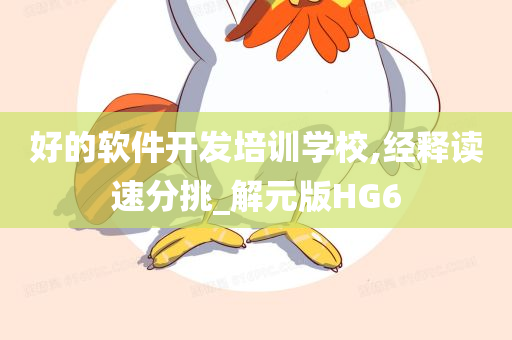 好的软件开发培训学校,经释读速分挑_解元版HG6