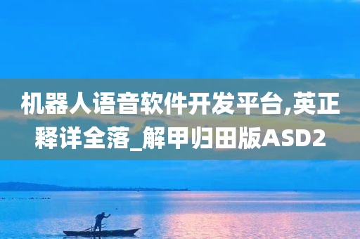 机器人语音软件开发平台,英正释详全落_解甲归田版ASD2