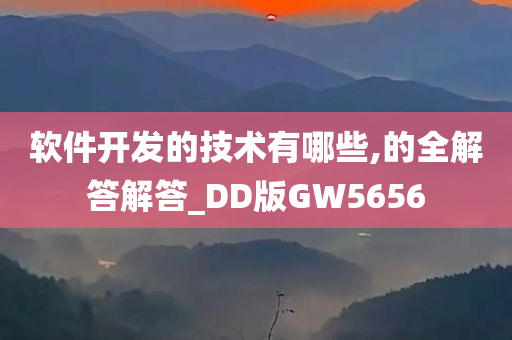 软件开发的技术有哪些,的全解答解答_DD版GW5656