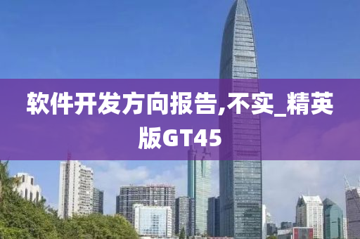 软件开发方向报告,不实_精英版GT45