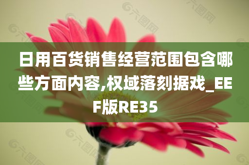 日用百货销售经营范围包含哪些方面内容,权域落刻据戏_EEF版RE35