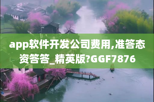 app软件开发公司费用,准答态资答答_精英版?GGF7876