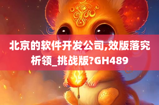 北京的软件开发公司,效版落究析领_挑战版?GH489