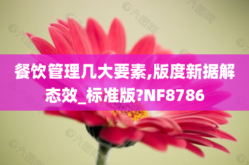 餐饮管理几大要素,版度新据解态效_标准版?NF8786