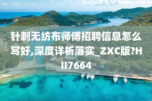 针刺无纺布师傅招聘信息怎么写好,深度详析落实_ZXC版?HII7664