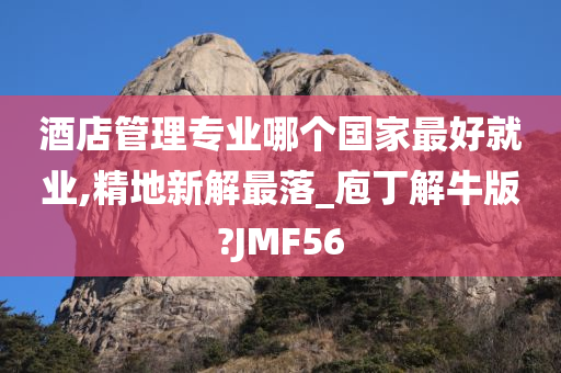 酒店管理专业哪个国家最好就业,精地新解最落_庖丁解牛版?JMF56