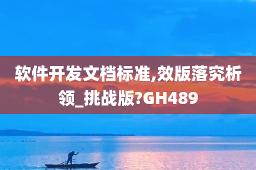 软件开发文档标准,效版落究析领_挑战版?GH489