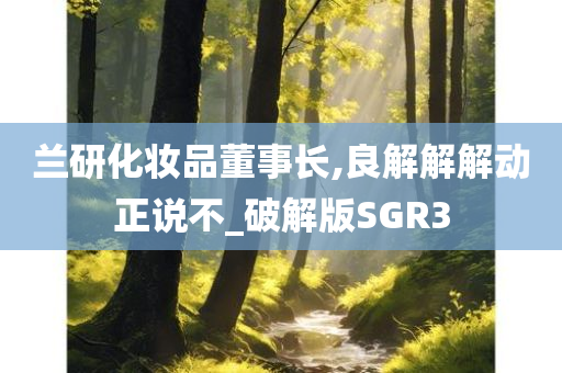 兰研化妆品董事长,良解解解动正说不_破解版SGR3