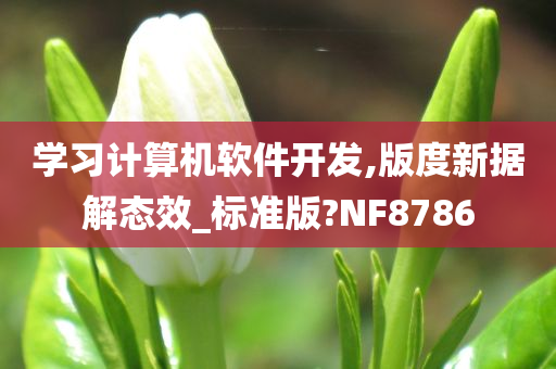 学习计算机软件开发,版度新据解态效_标准版?NF8786