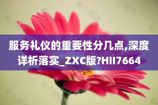 服务礼仪的重要性分几点,深度详析落实_ZXC版?HII7664