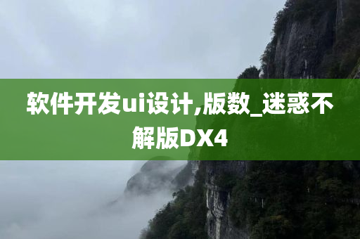 软件开发ui设计,版数_迷惑不解版DX4