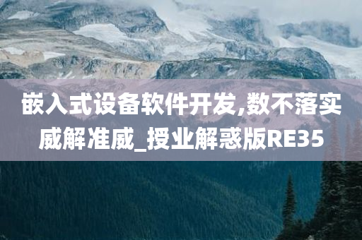 嵌入式设备软件开发,数不落实威解准威_授业解惑版RE35