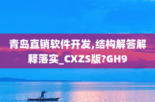 青岛直销软件开发,结构解答解释落实_CXZS版?GH9