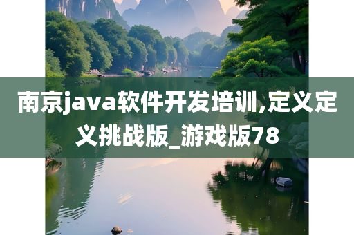 南京java软件开发培训,定义定义挑战版_游戏版78