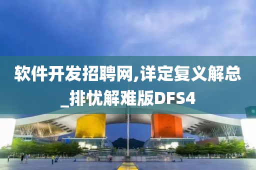 软件开发招聘网,详定复义解总_排忧解难版DFS4