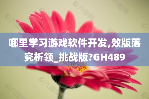 哪里学习游戏软件开发,效版落究析领_挑战版?GH489