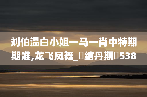 刘伯温白小姐一马一肖中特期期准,龙飞凤舞_‌结丹期‌5380