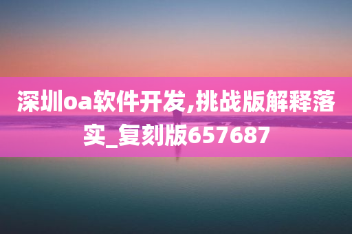 深圳oa软件开发,挑战版解释落实_复刻版657687