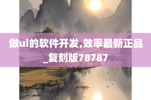 做ui的软件开发,效率最新正品_复刻版78787