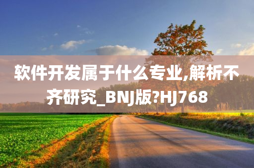 软件开发属于什么专业,解析不齐研究_BNJ版?HJ768