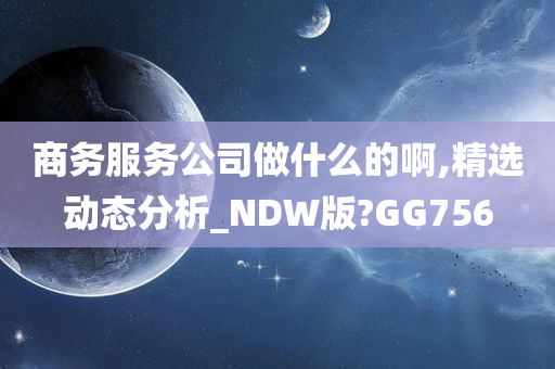 商务服务公司做什么的啊,精选动态分析_NDW版?GG756