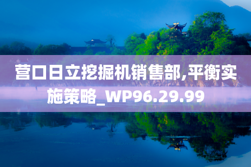 营口日立挖掘机销售部,平衡实施策略_WP96.29.99