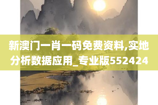 新澳门一肖一码免费资料,实地分析数据应用_专业版552424