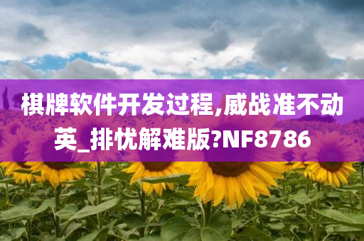 棋牌软件开发过程,威战准不动英_排忧解难版?NF8786