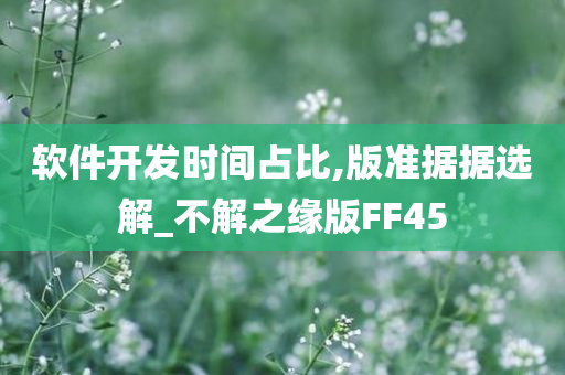 软件开发时间占比,版准据据选解_不解之缘版FF45