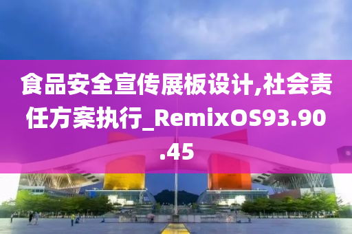 食品安全宣传展板设计,社会责任方案执行_RemixOS93.90.45