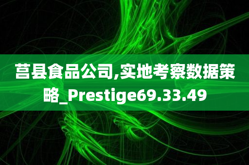 莒县食品公司,实地考察数据策略_Prestige69.33.49