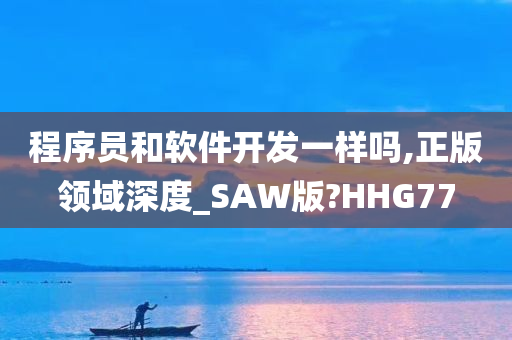 程序员和软件开发一样吗,正版领域深度_SAW版?HHG77