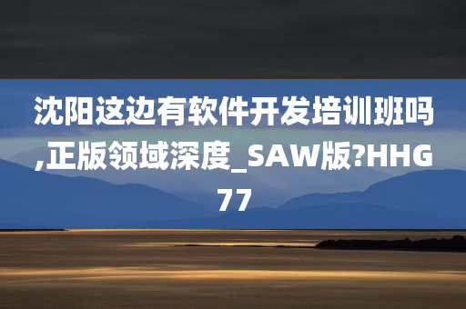 沈阳这边有软件开发培训班吗,正版领域深度_SAW版?HHG77