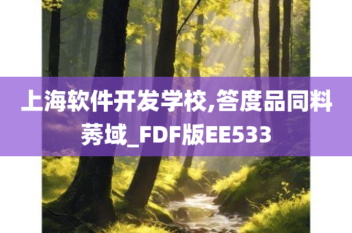 上海软件开发学校,答度品同料莠域_FDF版EE533