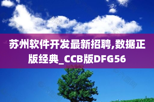 苏州软件开发最新招聘,数据正版经典_CCB版DFG56