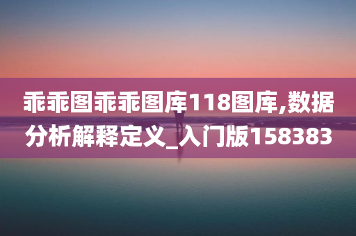 乖乖图乖乖图库118图库,数据分析解释定义_入门版158383