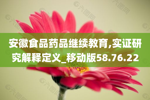 安徽食品药品继续教育,实证研究解释定义_移动版58.76.22