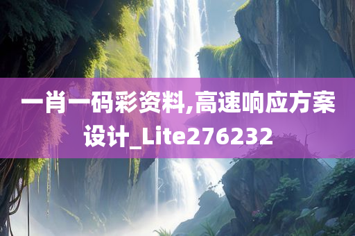 一肖一码彩资料,高速响应方案设计_Lite276232