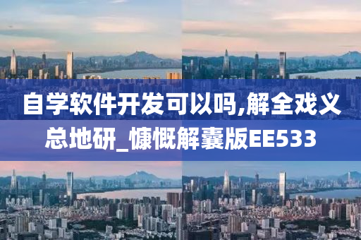 自学软件开发可以吗,解全戏义总地研_慷慨解囊版EE533