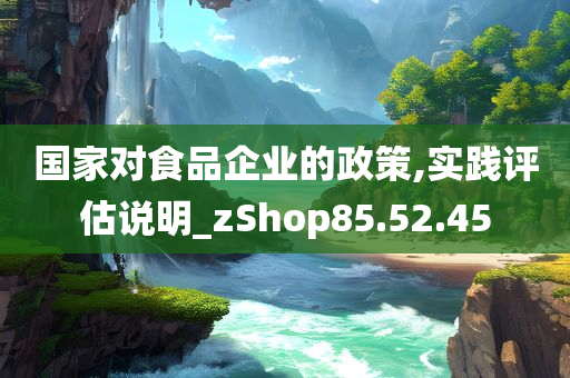 国家对食品企业的政策,实践评估说明_zShop85.52.45