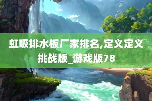 虹吸排水板厂家排名,定义定义挑战版_游戏版78