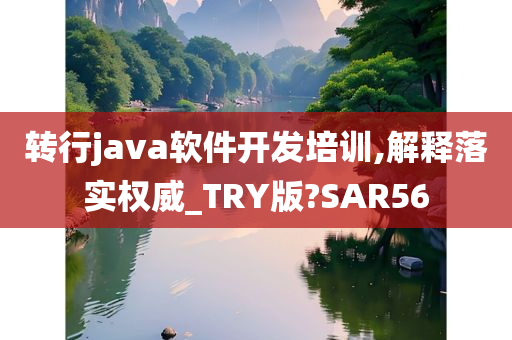 转行java软件开发培训,解释落实权威_TRY版?SAR56