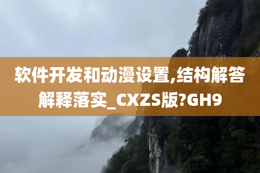 软件开发和动漫设置,结构解答解释落实_CXZS版?GH9