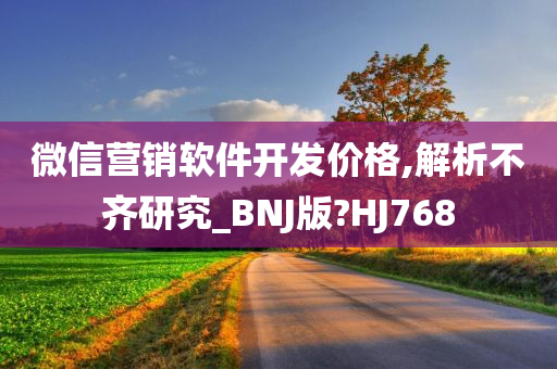 微信营销软件开发价格,解析不齐研究_BNJ版?HJ768