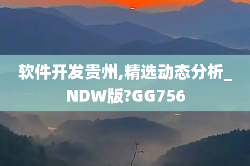 软件开发贵州,精选动态分析_NDW版?GG756